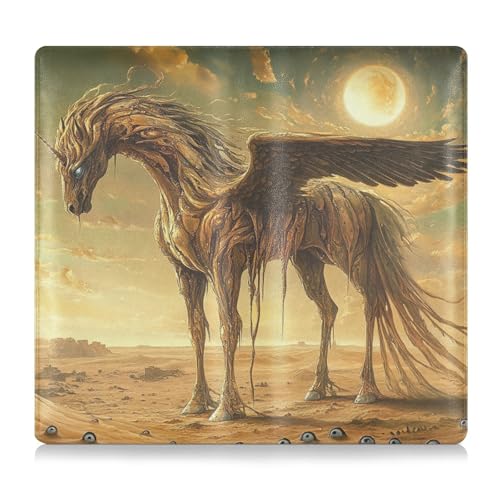 tplaotee Mysterious Abstract Unicorns Premium Leather Auto Registration Insurance & ID Card Holder Essential Wallet Case for ID, Driver's License, Key Contact Information Cards von tplaotee