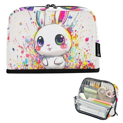 tplaotee Niedliches Kaninchen-Federmäppchen, große Kapazität, Make-up-Tasche, breite Öffnung, Aufbewahrungs-Organizer für Herren, High School, Ecolares Para, Jugendliche tplaotee Niedliches Kaninchen-Federmäppchen, große Kapazität, Make-up-Tasche, breite Öffnung, Aufbewahrungs-Organizer für Herren, High School, Ecolares Para, Jugendliche von tplaotee