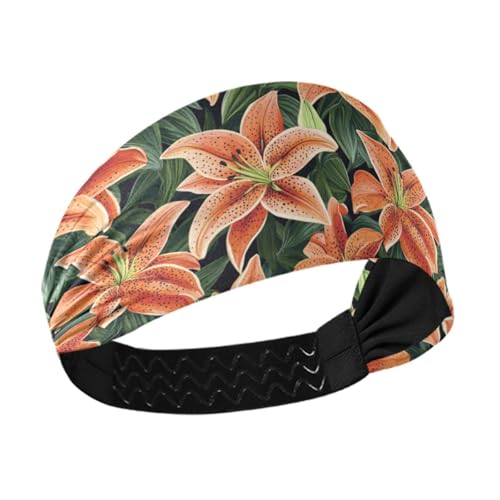 tplaotee Orange Lily Beauty Sommerblumen, kühlendes Baseball-Stirnband, dehnbare Kopf-Schweißbänder für Damen, für den täglichen Gebrauch, Yoga, Fußball, Basketball tplaotee Orange Lily Beauty Sommerblumen, kühlendes Baseball-Stirnband, dehnbare Kopf-Schweißbänder für Damen, für den täglichen Gebrauch, Yoga, Fußball, Basketball von tplaotee