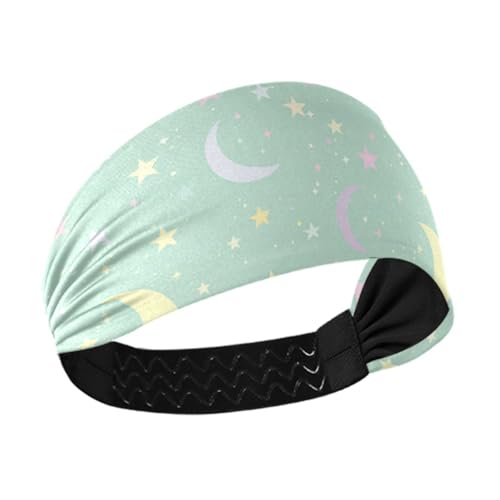 tplaotee Pastel Moon buntes feuchtigkeitsableitendes Sport-Stirnband, elastisches Tennis-Schweißband für Workout, Fitnessstudio, Waschen, Gesicht, Basketball tplaotee Pastel Moon buntes feuchtigkeitsableitendes Sport-Stirnband, elastisches Tennis-Schweißband für Workout, Fitnessstudio, Waschen, Gesicht, Basketball von tplaotee