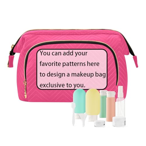 tplaotee Pfirsichfarbene Reisetasche für Damen, personalisierbar, Münzgeldbörse für Make-up, Organizer, Pfirsich, 1 size von tplaotee