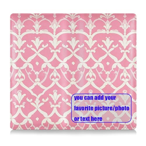 tplaotee Quirefoil Muster Hotpink Personalisieren Sie Leder Auto Registrierung & Versicherung Kartenhalter Präfekt Auto Essentials Wallet Auto Registrierung Versicherung & Ausweishalter für Karten, von tplaotee