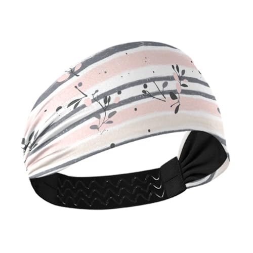 tplaotee Rosa und hellgraues Streifenmuster, Kritzelkunst, rutschfestes athletisches Stirnband für Damen, dehnbare Haarbänder für Sport, Radfahren, Make-up tplaotee Rosa und hellgraues Streifenmuster, Kritzelkunst, rutschfestes athletisches Stirnband für Damen, dehnbare Haarbänder für Sport, Radfahren, Make-up von tplaotee