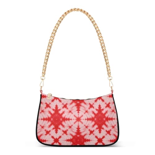 tplaotee Rote Batik-Kette, kleine Umhängetasche für Damen, Handtasche für Reisen von tplaotee