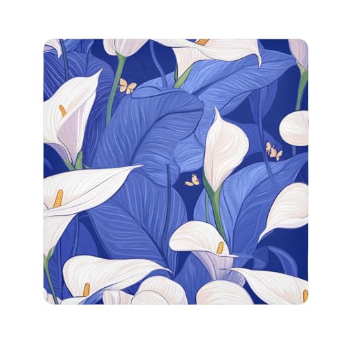 tplaotee Safari Calla Lily Kosmetiktasche, Reise-Organizer, Wickeltasche, Kamera-Objektivtuch, Wickeltuch für Damen, Größe 55,1 x 55,1 cm, Königsblau von tplaotee
