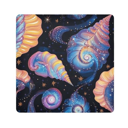tplaotee Sea Shell Fantasy Tragbare Kosmetiktasche, Stoff, Make-up-Tasche, Organizer, Verpackung, Kameralinse, Tuch, Kosmetik-Organizer für Reisen, Größe 55,1 x 55,1 cm von tplaotee