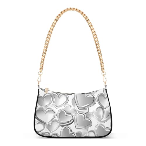 tplaotee Silberne Valentine Love trendige Kette Herren Umhängetasche Handtasche für die Arbeit tplaotee Silberne Valentine Love trendige Kette Herren Umhängetasche Handtasche für die Arbeit von tplaotee