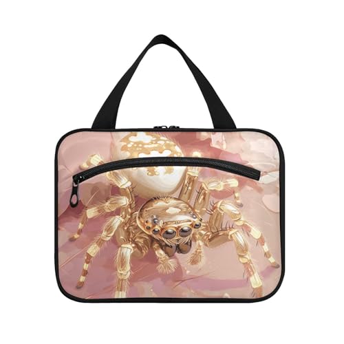 tplaotee Sprider Kosmetiktasche zum Aufhängen, mit Reißverschluss und Haken, tragbare wasserdichte Designer-Kosmetiktasche für Damen, Reisen, Fitnessstudio, Bolsas de Maquillaje Para Mujer M von tplaotee