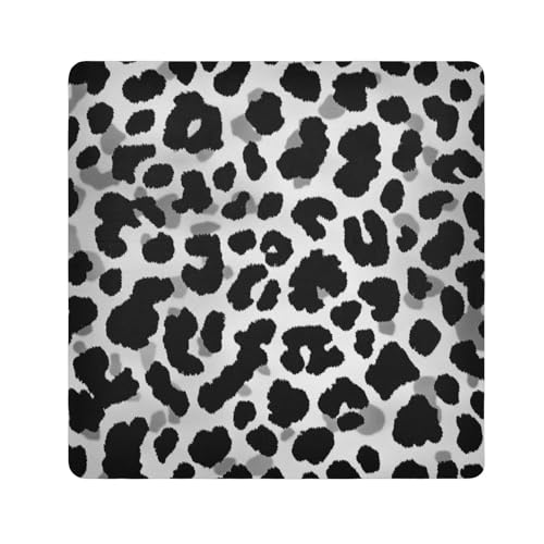 tplaotee Tragbare Make-up-Tasche mit Leopardenmuster, Reise-Make-up-Organizer, Wickeltasche, Kamera-Objektivtuch, für Organisation, Größe 55,1 x 55,1 cm, Schwarz von tplaotee