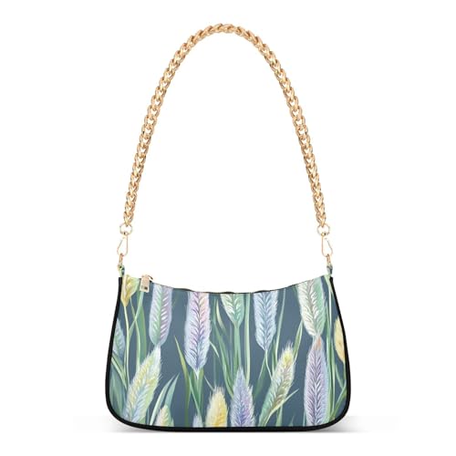 tplaotee Trendige Gürteltasche für Damen, mit Kette, Blumenmuster, Grün von tplaotee