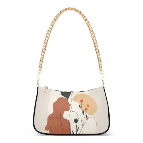 tplaotee Valentine Lover Abstrakte Linie trendige Kette kleine Umhängetasche Handtasche für Frauen als Geburtstagsgeschenke von tplaotee