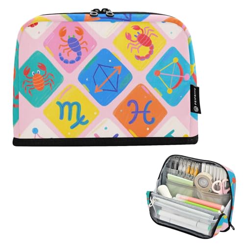tplaotee Vector Constellation Bunte Federmäppchen, große Kapazität, Make-up-Tasche, stehend, Schreibwaren, Aufbewahrung für Lehrer, Reisen, Cartuchera para ninos von tplaotee