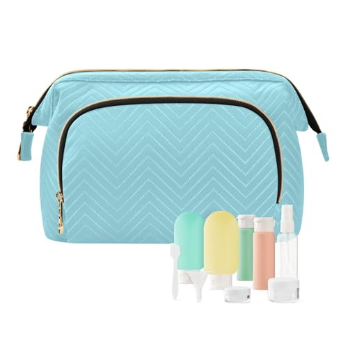 tplaotee Wathet Kulturbeutel mit Reißverschluss, Geldbörse für Reisen, Wathet, 1 size von tplaotee