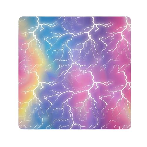 tplaotee lightning bolts Schutztasche für Make-up, Reisetasche, Stoff, Kosmetik, Reisetasche, Organizer, Wickeltasche, für Kameralinsen, für Damen, Größe 55,1 x 55,1 cm von tplaotee