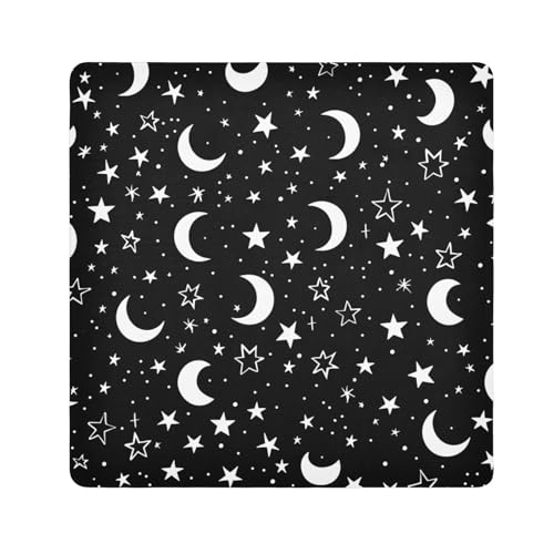 tplaotee moon Selbstklebende Make-up-Reisetasche, Stoff, Reise-Organizer, Verpackung, Kamera-Objektiv-Tuch, Wrapper für Organisation, Größe 55,1 x 55,1 cm von tplaotee