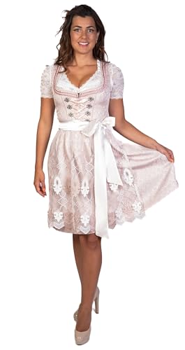 trachtl Dirndl - Susi Trachtenkleid ROSA/WEISS 2.TLG (Rosa/Weiss, 44) von trachtl