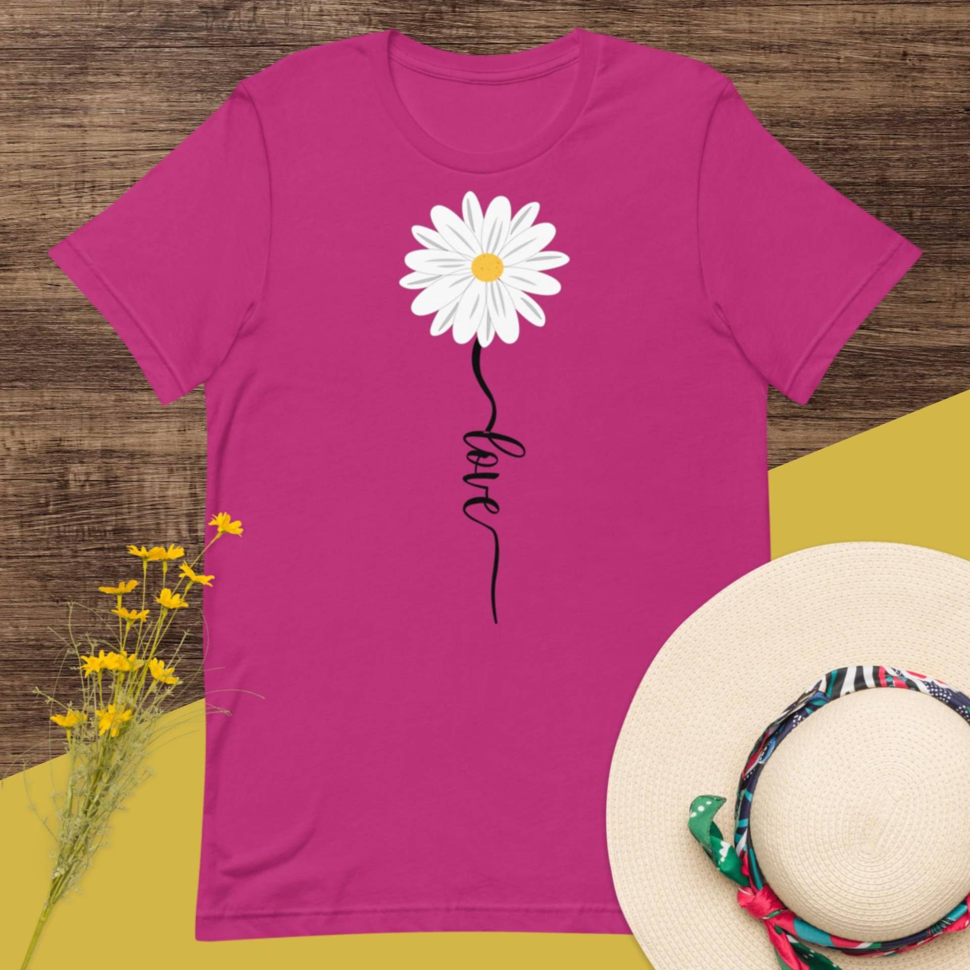 Liebe T-Shirt, Gänseblümchen-T-Shirt, Frauen-T-Shirt, Blumen-T-Shirt, Frühlings-T-Shirt, Boho-T-Shirt, Vintage-T-Shirt von tracysflorals