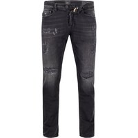 tramarossa Herren Jeans schwarz Baumwoll-Stretch Slim Fit von tramarossa