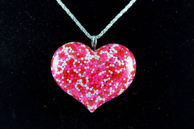 Candy Sprinkle Herz Halskette/ Kawaii Schmuck/ Valentine Resin Sweetheart Erstellt Von Von'dez Candy Sprinkle Herz Halskette/ Kawaii Schmuck/ Valentine Resin Sweetheart Erstellt Von Von'dez von tranquilityy