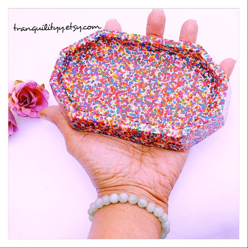 Candy Sprinkle Tablett Dekorative Schmuckschale | 15x10cm Candy Sprinkle Tablett Dekorative Schmuckschale | 15x10cm von tranquilityy