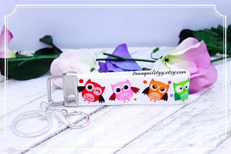 Eulen Schlüsselanhänger/Eule Boho Keychain Vogel Schlüsselring von tranquilityy