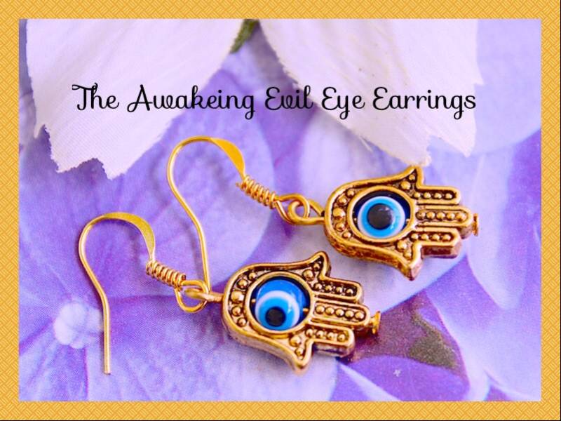 Evil Eye Hamsa Hand Ohrringe 925Er Golddraht, Schutz Schmuck Evil Eye Hamsa Hand Ohrringe 925Er Golddraht, Schutz Schmuck von tranquilityy