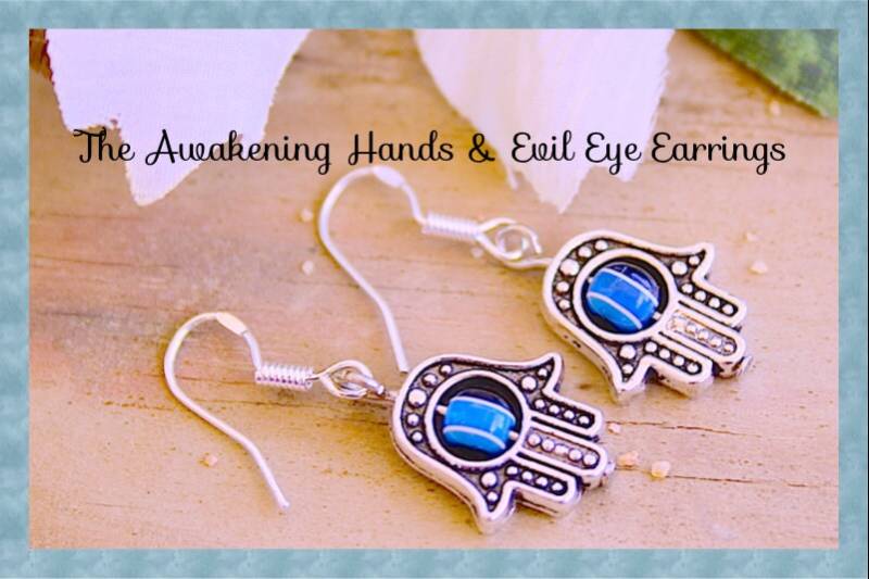 Evil Eye Hamsa Hand Sterling Silber Ohrringe Unisex Schutz Schmuck von tranquilityy