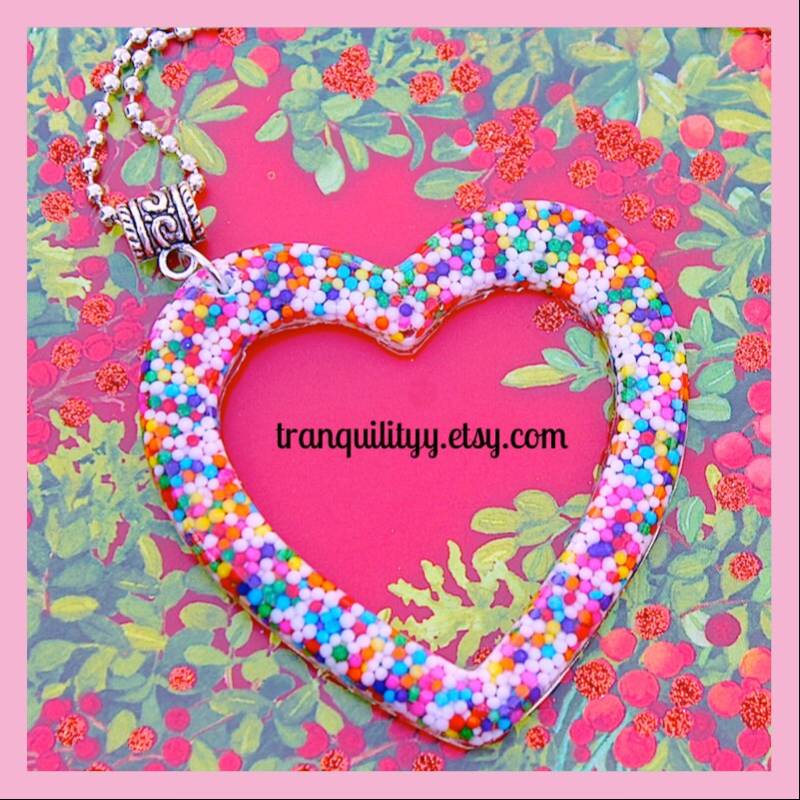 Herz Anhänger Jumbo Resin Candy Kawaii Schmuck Herz Anhänger Jumbo Resin Candy Kawaii Schmuck von tranquilityy
