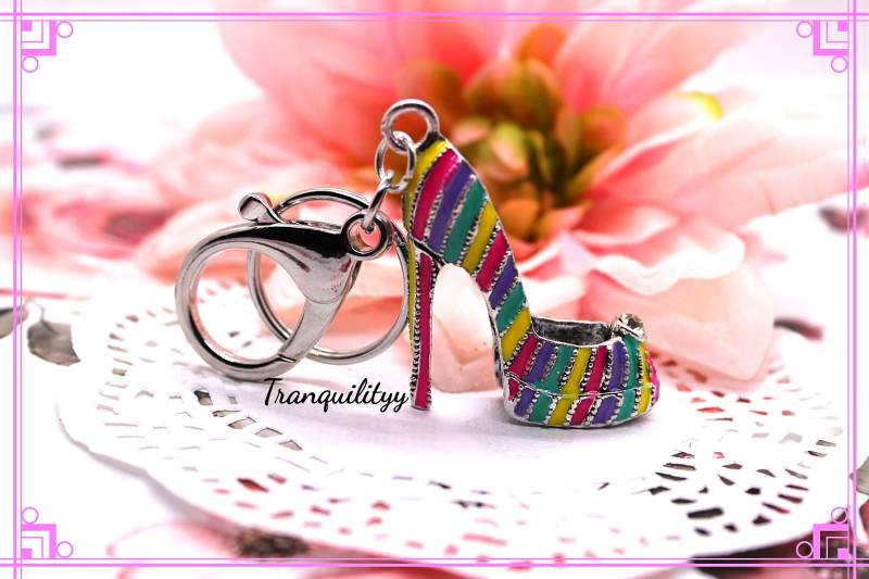 Pumps Schuh Schlüsselanhänger Gestreifter High Heel Schlüsselanhänger Pumps Schuh Schlüsselanhänger Gestreifter High Heel Schlüsselanhänger von tranquilityy