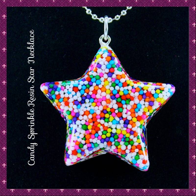 Resin Sternstreuer Halskette Kawaii Candy Schmuck Resin Sternstreuer Halskette Kawaii Candy Schmuck von tranquilityy
