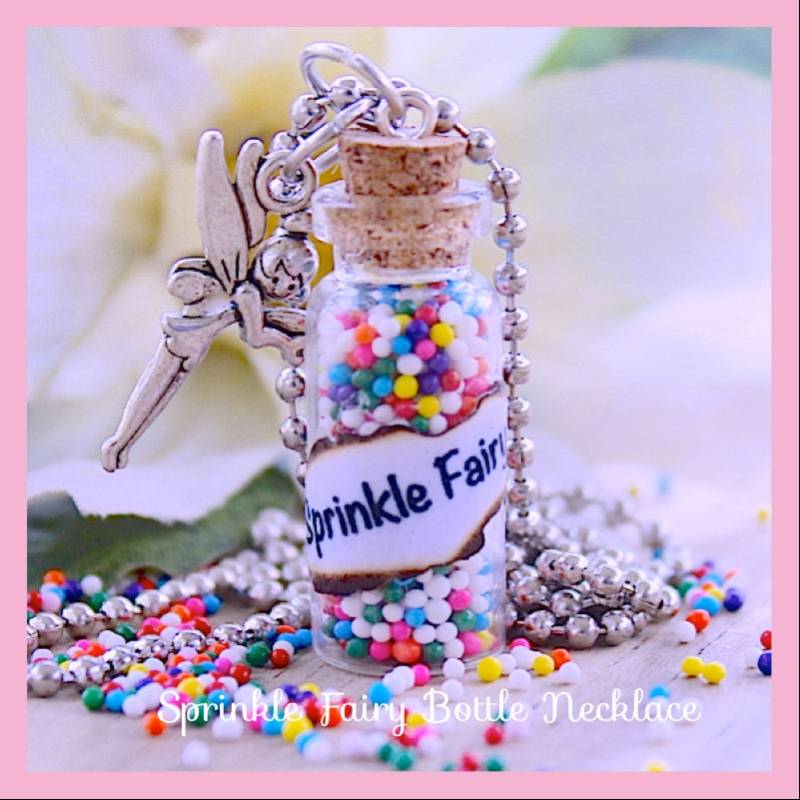Sprenkel Fee Flasche Halskette Kawaii Regenbogen Fläschchen Schmuck von tranquilityy