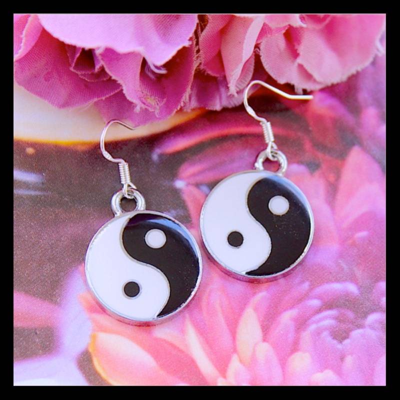 Yin Yang Ohrringe, Twins Charm Baumeln Sterling Sliver 925 Ohrhaken, Von Tranquilityy Yin Yang Ohrringe, Twins Charm Baumeln Sterling Sliver 925 Ohrhaken, Von Tranquilityy von tranquilityy