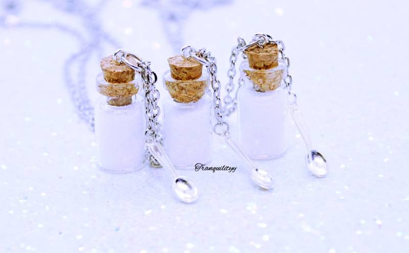 Zuckerfläschchen Halskette Mary Poppins Inspiriert, Silberlöffel Anhänger Zuckerfläschchen Halskette Mary Poppins Inspiriert, Silberlöffel Anhänger von tranquilityy