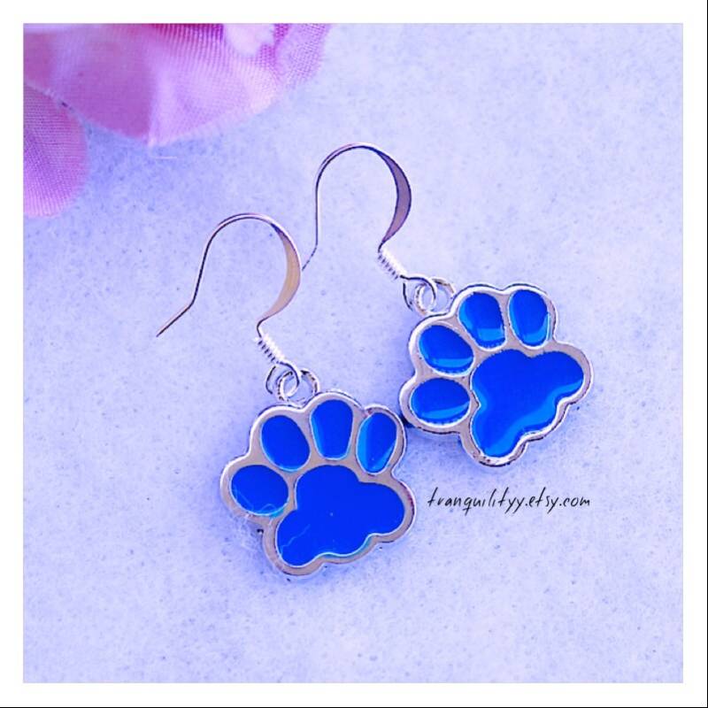 sterling Silber Hundepfote Ohrringe Geschenk Für Tierliebhaber sterling Silber Hundepfote Ohrringe Geschenk Für Tierliebhaber von tranquilityy
