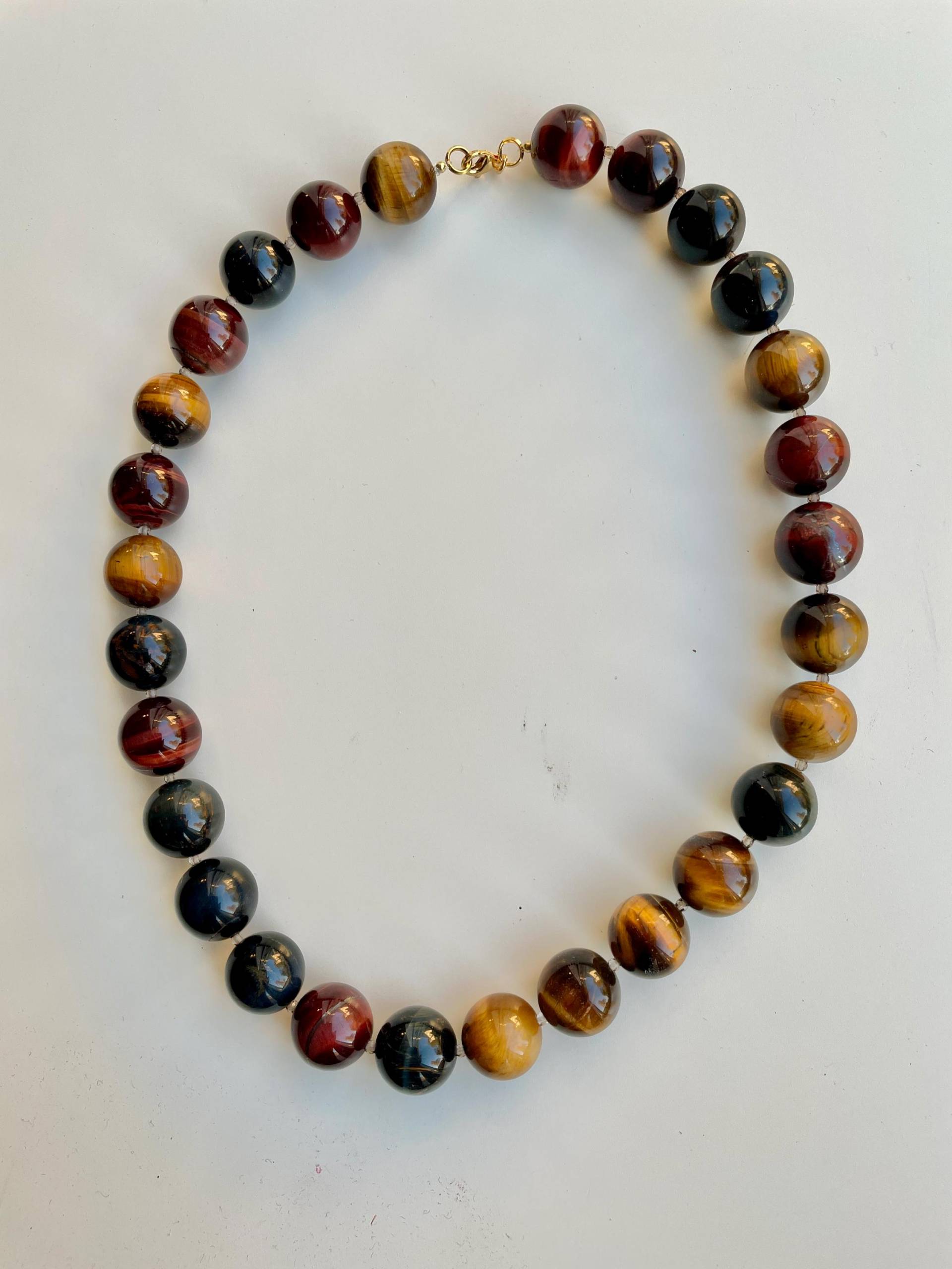 Tigerauge Collier 45 cm von traumring