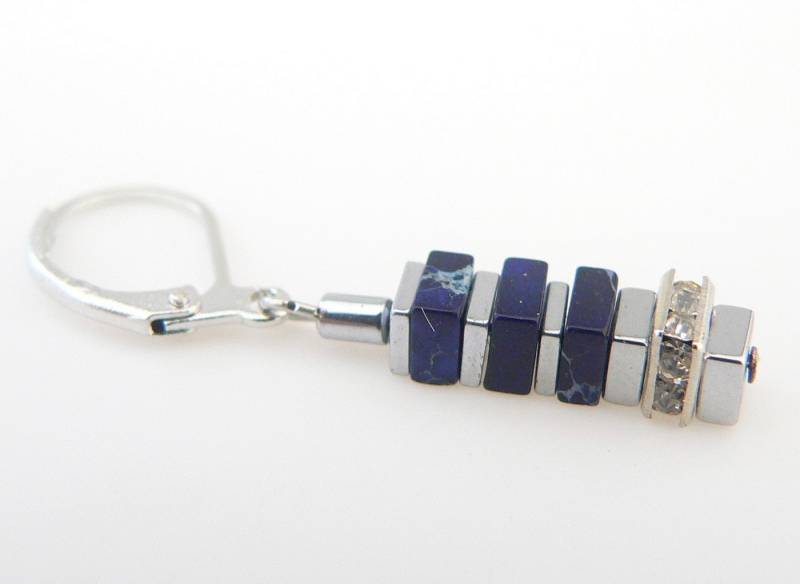 traumschmuck Ohrhänger-Set 224d-o Ohrhänger Ohrringe, Edelstein Sediment Jaspis, Hämatit, Strass (inkl. Schmuckbox), handgefertigt von traumschmuck