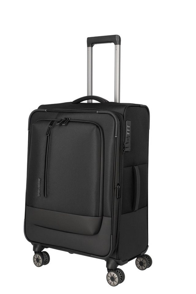 travelite Handgepäckkoffer Travelite Crosslite 5.0 M Schwarz Trolley von travelite