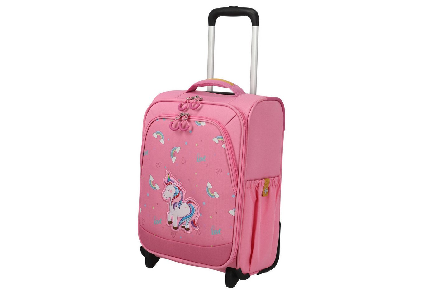 travelite Koffer Travelite Kindertrolley 2 Rollen Minimover Einhorn, 4 Rollen Rollen von travelite