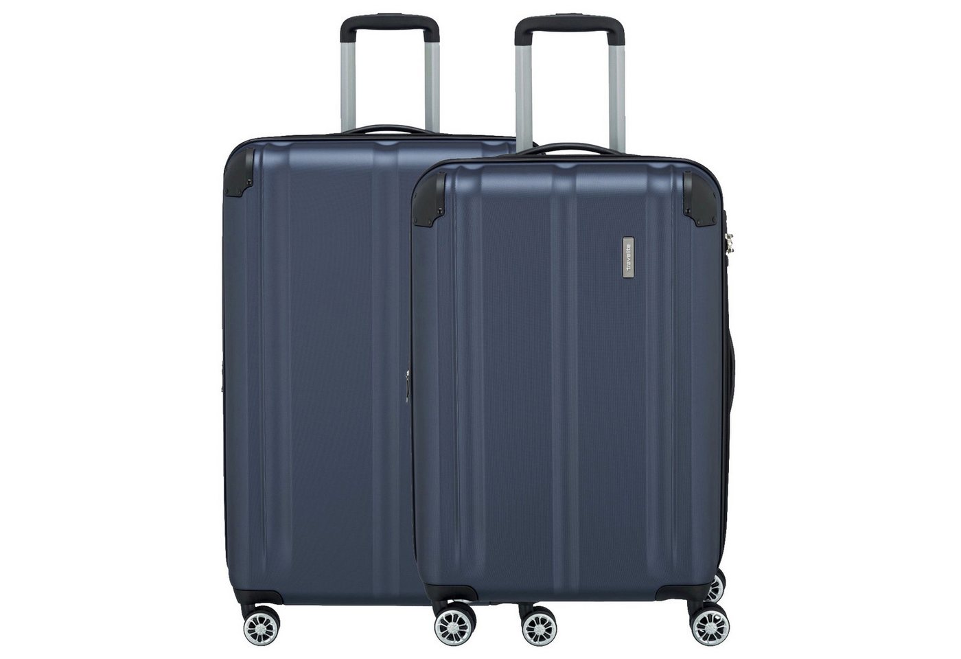 travelite Kofferset City - 4-Rollen Trolley Set 2tlg. (marine) von travelite