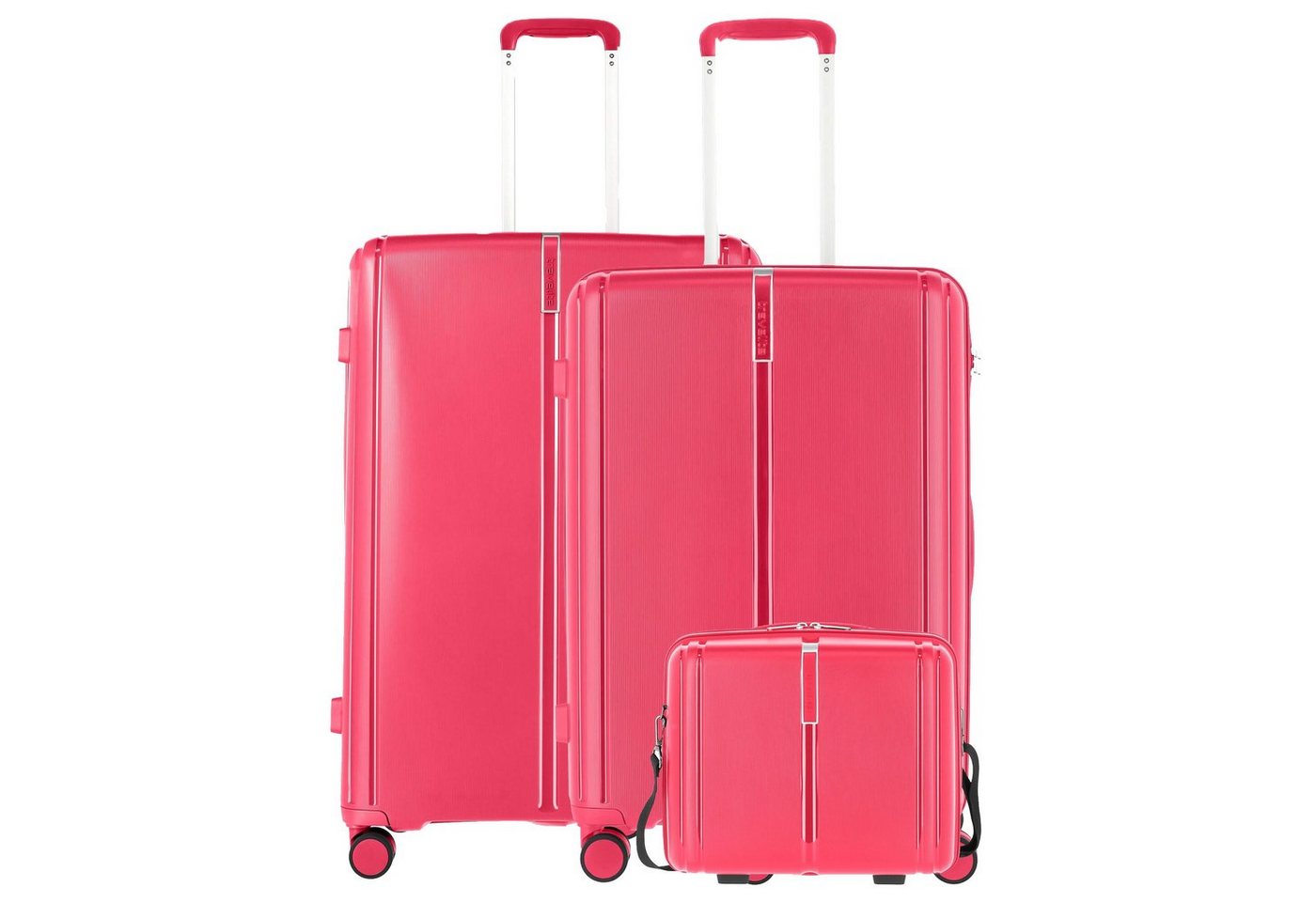 travelite Kofferset Vaka - Trolley Set L&M + Beautycase 3tlg., 4 Rollen Rollen, (1 tlg) von travelite