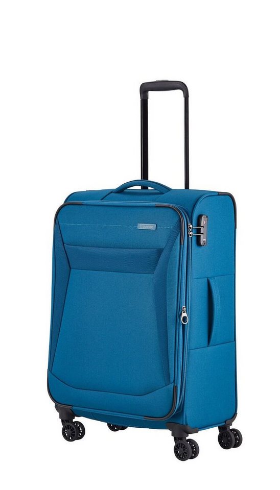travelite Trolley Chios Reisekoffer M Koffer 67cm 4 Rad / Rollen Dehnfalte TSA, 4 Rollen von travelite