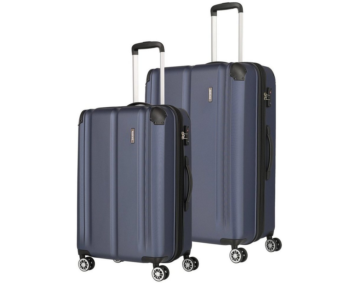 travelite Trolley City 2er Set ABS Hartschalen Trolley 4-Rad Koffer L+M 073041 von travelite