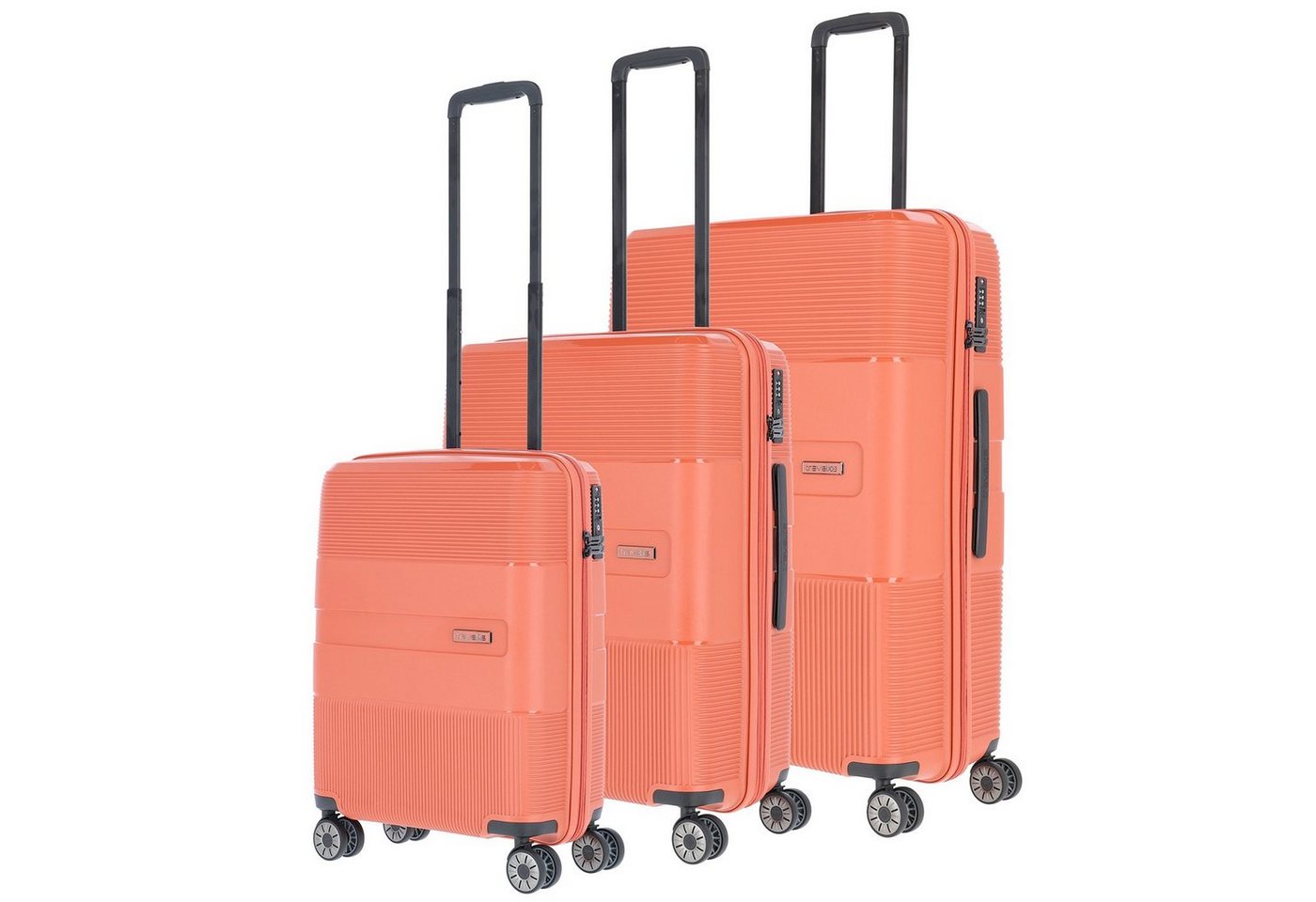 travelite Trolley Waal 3er Set Polypropylen Hartschalen Trolley Koffer L+M+S von travelite