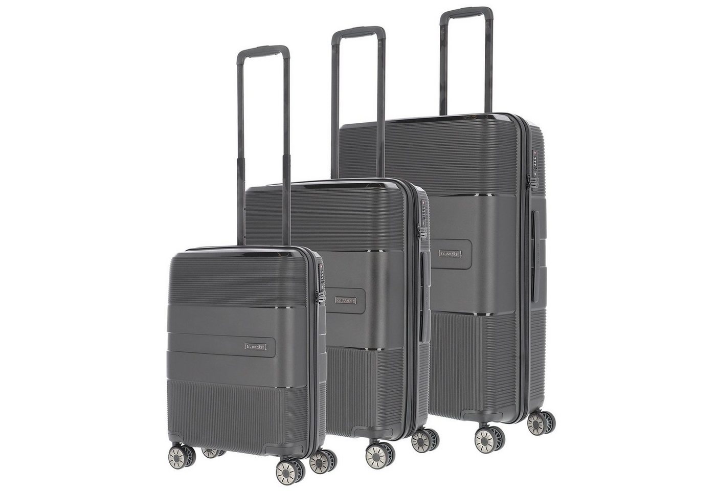 travelite Trolley Waal 3er Set Polypropylen Hartschalen Trolley Koffer L+M+S von travelite