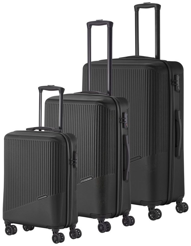 travelite Trolleyset BALI 4w L/M/S, 4 Rollen, (Set, 3 tlg., Hartschalen Trolley Set), Kofferset Reisegepäck Reisekoffer Hartschallenkoffer TSA Schloss von travelite