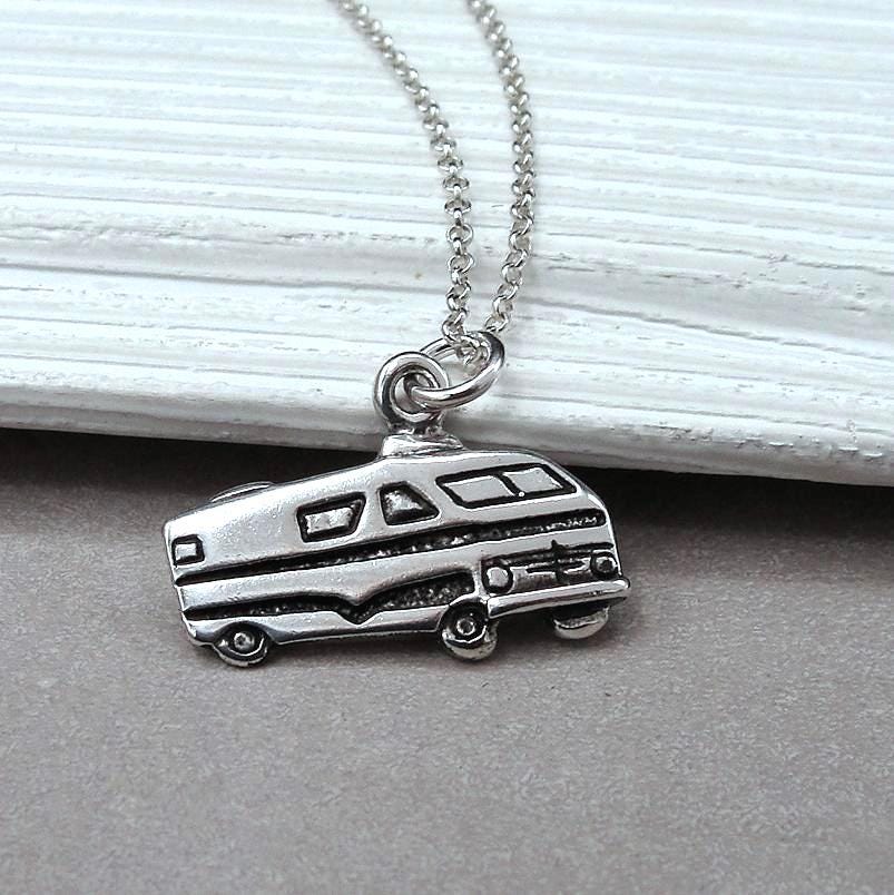 925 Sterling Silber Camper Halskette, Rv Charme, Anhänger, Van Leben Road Trip Reise Charm von treasuredcharms