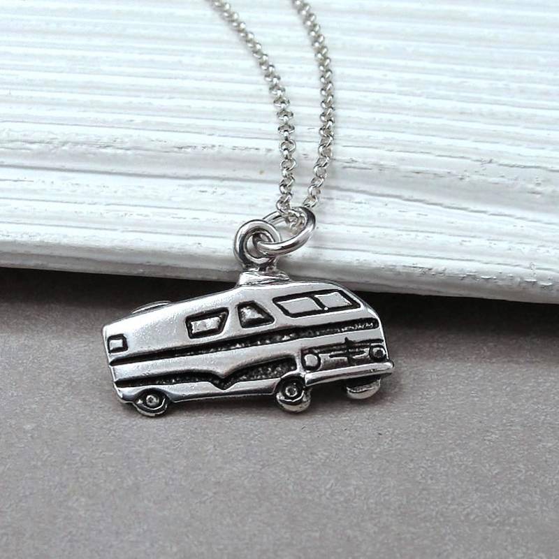 925 Sterling Silber Camper Halskette, Rv Charme, Anhänger, Van Leben Road Trip Reise Charm von treasuredcharms
