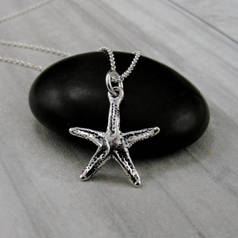 925 Sterling Silber Seestern Halskette, Strand Charm Ocean Beach Themen Schmuck Geschenk von treasuredcharms