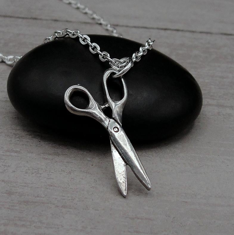 Schere Halskette, Versilbert Charm Paar Charme, Anhänger, Schmuck, Geschenk von treasuredcharms