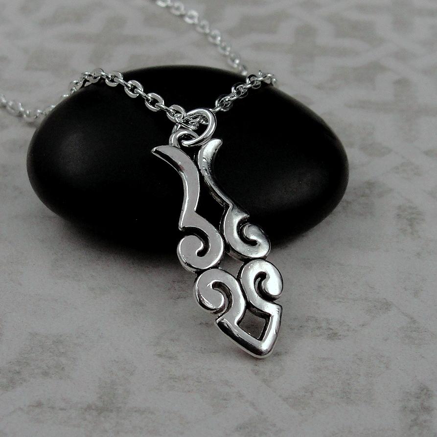 Silber Ichthus Fisch Halskette, Jesus Christian Charm Religiöser Charme, Ichthys Charm, Halskette von treasuredcharms